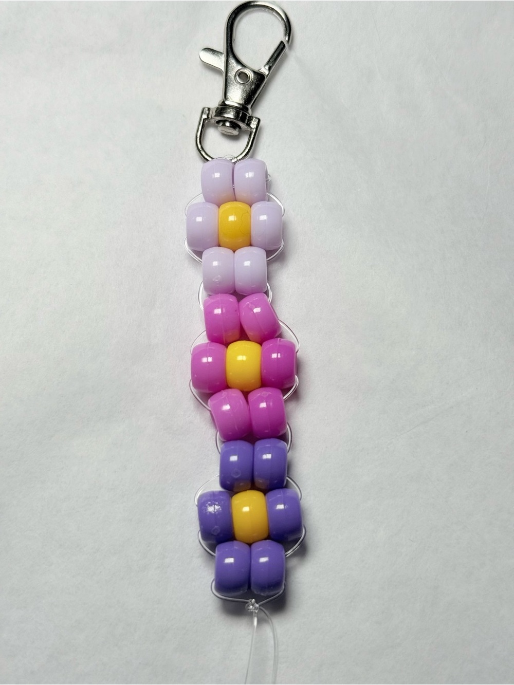 Kids Beaded Flower Keychain